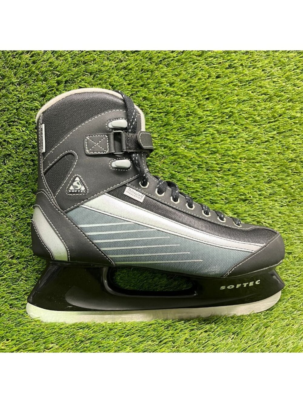 Jackson Ultima Softec Mens Size 10 Black Silver Sport Recreational Ice Skates